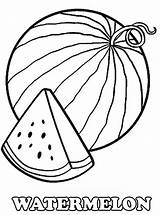 Watermelon Drawing Line Coloring Getdrawings sketch template
