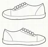 Shoes Printable Template Sneaker Sneakers Coloring Shoe Pages Clipart Cat Boy Templates Preschool Paper Pete Colouring Kids Worksheets Books Drawing sketch template