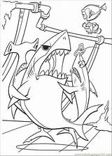 Nemo Finding Coloring Sharks Pages Three Color Printable Online Cartoons sketch template