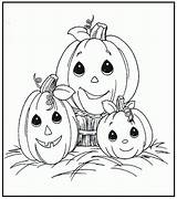 Coloring Pumpkin Patch Pages Popular Precious Halloween sketch template