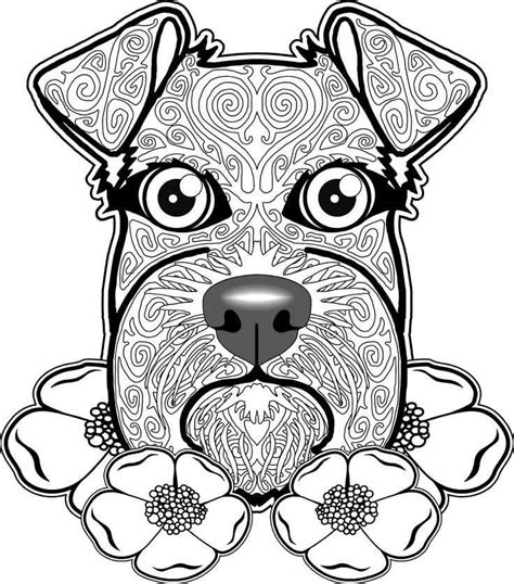 dog coloring pages  adults  coloring pages  kids adult