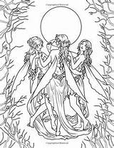 Coloring Fairy Mystical Selina Fenech Elves Mythical Myth Fairies Elfen Erwachsene Grown Ups Legend Mermaids Feen Everfreecoloring Ausmalen Forests Visiter sketch template