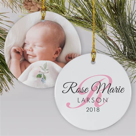 initial personalized babys  christmas ornament giftsforyounow