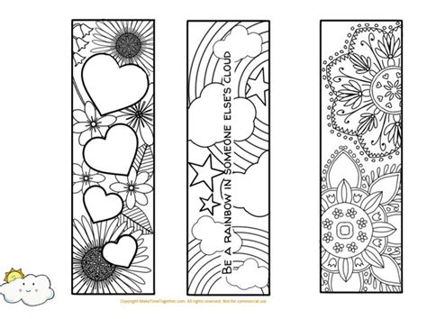 bookmark colouring page  printables    bookmarks