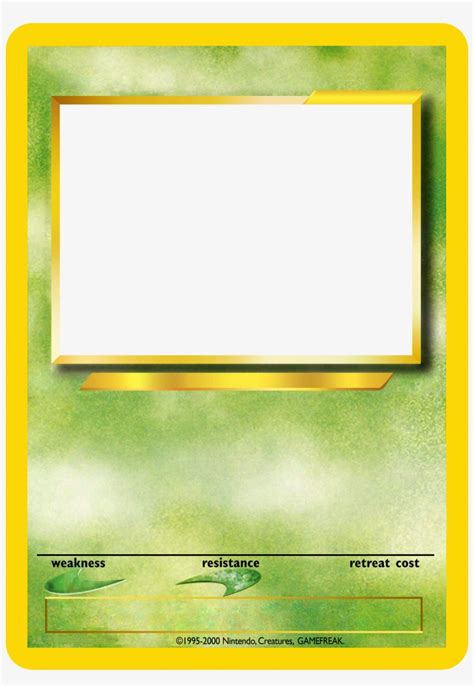 lovely blank pokemon card template gallery transparent png