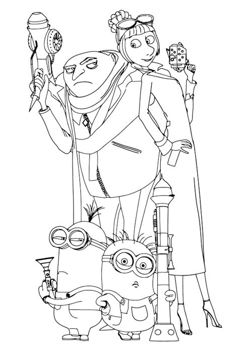coloring pages gru minions coloringpages