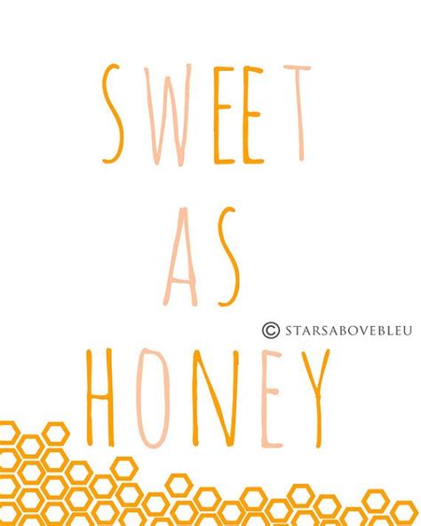 sweet  honey printable  printable nursery art etsy honey