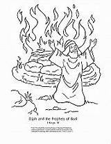 Elijah Baal Prophets sketch template