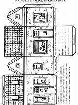 Paper Bouwplaat Kleurplaten Knutselen Armar Papieren Huizen Casas Eigen Maquette Casitas Kerst Bouwplaten Découper Cutout Edificios Huisjes Cardboard Molde Kartonnen sketch template