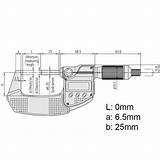 Mitutoyo 25mm Digimatic Ip65 Micrometers sketch template