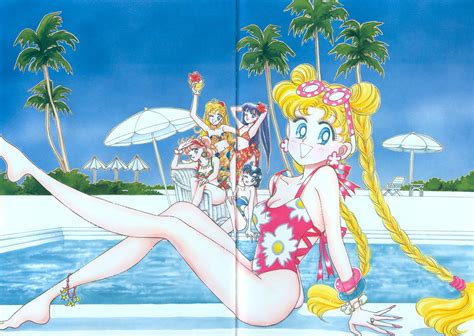 Aino Minako Hino Rei Kino Makoto Mizuno Ami Sailor Moon Swimsuit