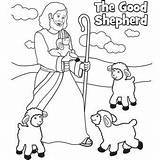 Shepherd Coloring Good Jesus Pages Kids Easter Sunday School Bible Sheep Printable Colouring Crafts Drawing John Activities Sheets Catholic Color sketch template