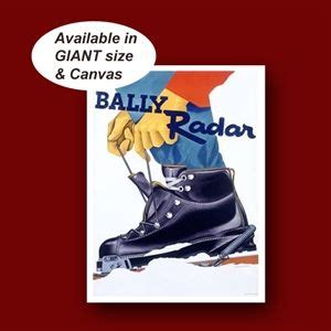 bally radar ski boot giclee fine art ski poster
