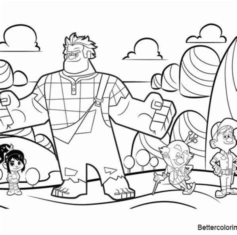wreck  ralph coloring pages vanellope  car  printable