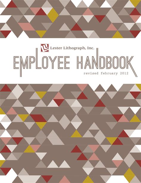 heather  myers graphic design employee handbook cover