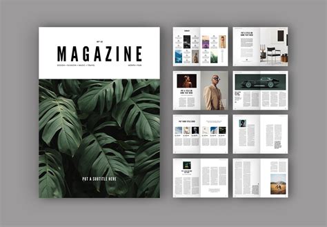 minimalist magazine layout aus magazine templates creative market