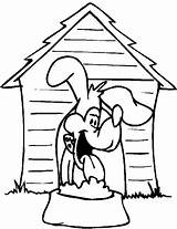 House Coloring Pages Dog Printable Kids sketch template