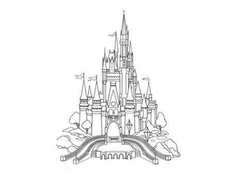 easy cinderella castle coloring pages