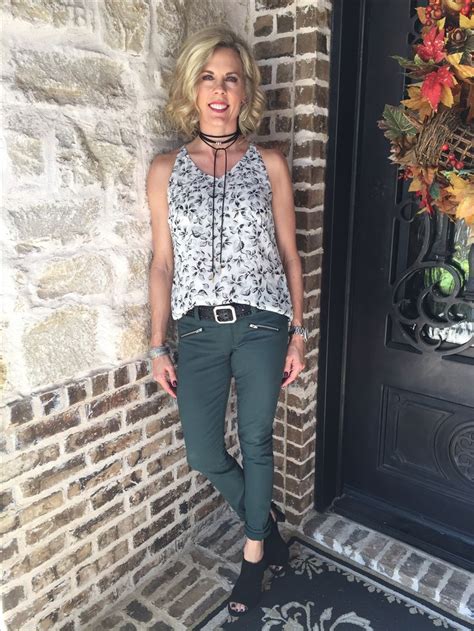 Mixing Seasons Fall Zip Skinny Paired With Spring Vine Cami And The