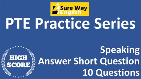 pte answer short question practice questions  answers high score