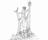 Skyrim Elder Scrolls Coloring Azura Pages sketch template