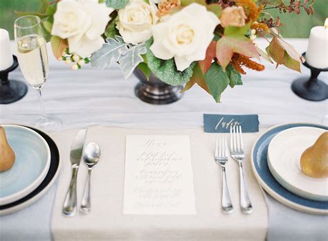 outdoor fall wedding inspiration by christine donee