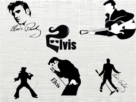 Elvis Svg Elvis Dxf King Of Rock Svg Rocknroll Svg Music Etsy