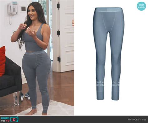 wornontv kim s blue ribbed top and pants on keeping up with the