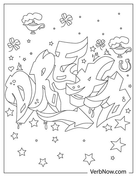 graffiti coloring pages book   printable  verbnow