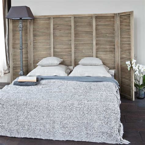 tete de lit persienne bois