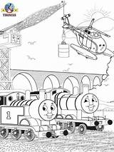 Cranky Coloring Pages Thomas Friends Crane Train James Tank Harold Characters Tomas Helicopter Printable Cartoon Kids Online Engine Book Sheets sketch template