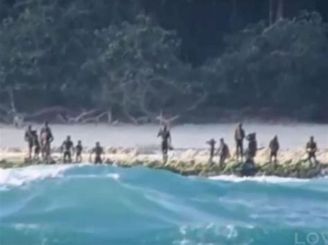 sentinelese tribe rare footage captures   worlds  uncontacted indigenous people