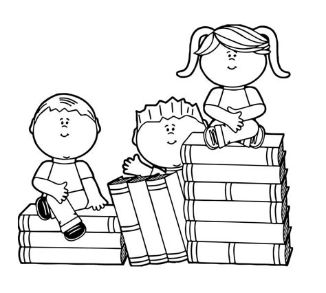 kids  books coloring page  print  color