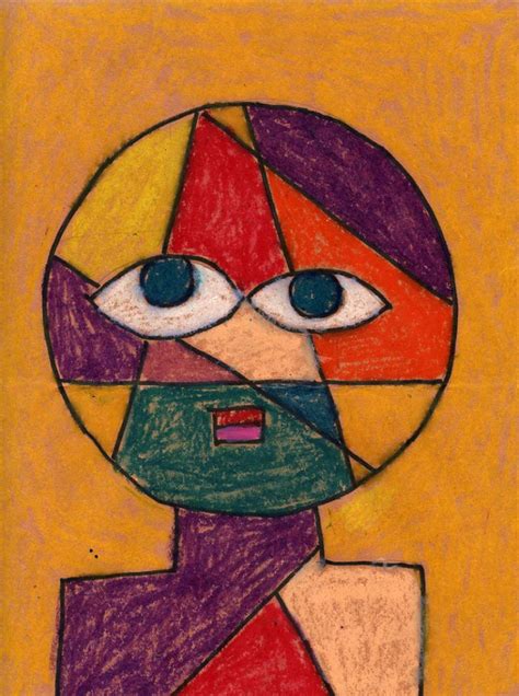 oil pastel klee portrait art projects  kids