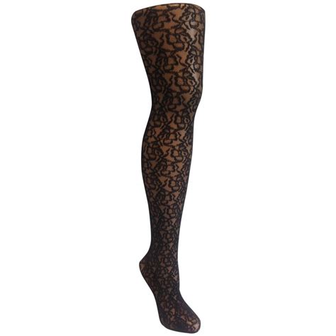 flowery lace patterned tights