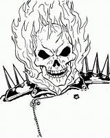 Ghost Rider Coloring Pages Face Ghostrider Burning Drawing Superheroes Chibi Color Getdrawings Printable Print Library Clipart Coloriage Designlooter Gost Collection sketch template