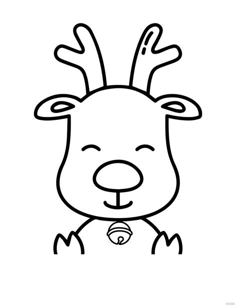 rudolph coloring page  illustrator  svg jpg eps png