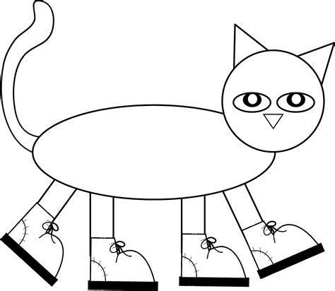pete  cat    groovy buttons sketch coloring page