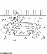 Swimming sketch template