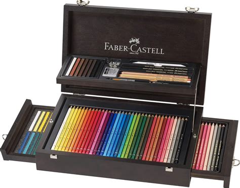 faber castell  art graphic collection holzkoffer amazonde
