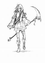 Reaper Anime Grim Coloring Sketch sketch template