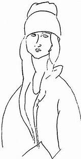 Modigliani Picasso Amedeo sketch template