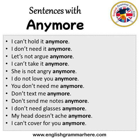 sentences  anymore anymore   sentence  english sentences