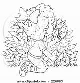 Hiding Bush Coloring Behind Girl Clipart Outline Illustration Royalty Bannykh Alex Bushes Rf Small 2021 sketch template
