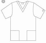 Scrubs Shirt Pattern Uniform Template Top Crafts Nursing Scrub Outline Cricut Nurses Cake Sketch Templates Shirts Coloring Cards Card Information sketch template
