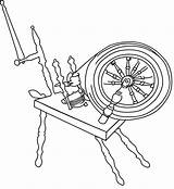 Spinning Wheel Outline Clipart Objects Classroom Background sketch template