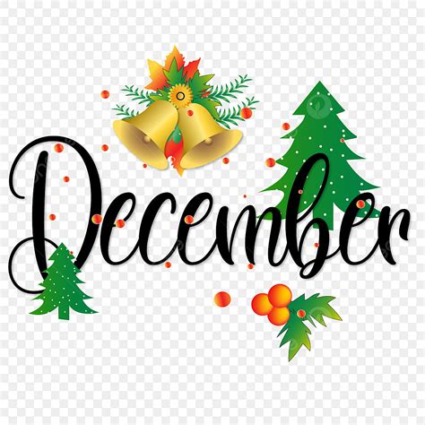 december clipart transparent png hd  december hand draw lettering december month
