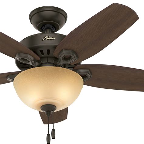 hunter  small room ceiling fan   bronze  bowl light kit  ebay