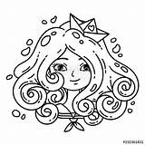 Hair Curly Girl Coloring Pages Getcolorings Color Getdrawings sketch template