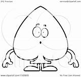 Mascot Spade Surprised Suit Card Clipart Cartoon Cory Thoman Outlined Coloring Vector 2021 sketch template